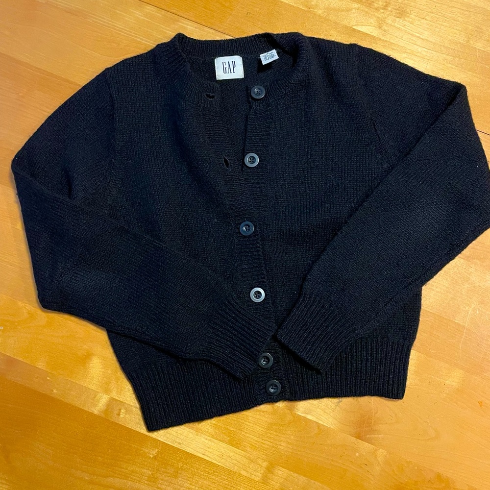 Gap Black Button Down Cardigan Size Small